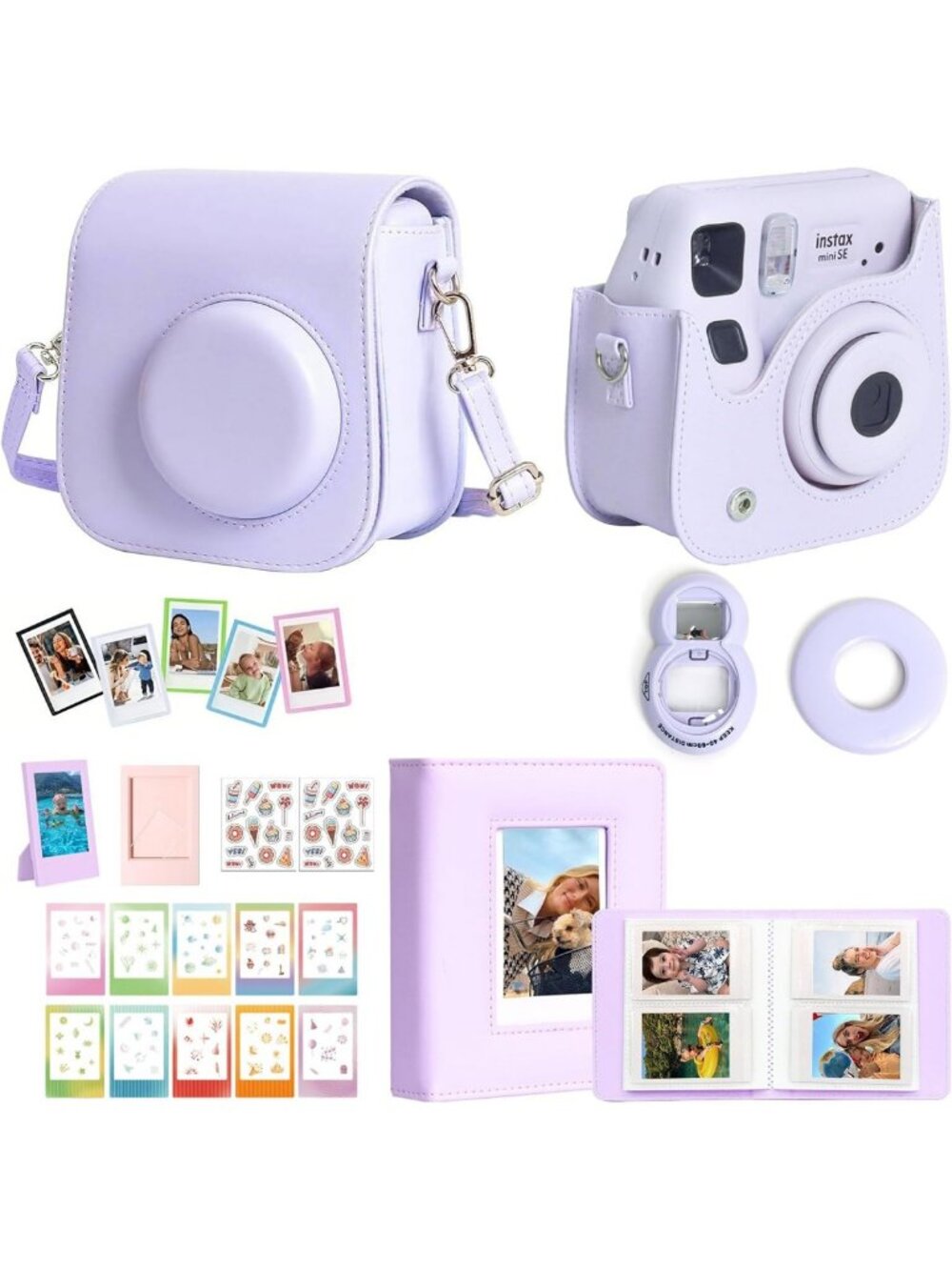 Purple Mini SE Kit for Instax Mini SE/7+ Instant Camera - Essential Accessories